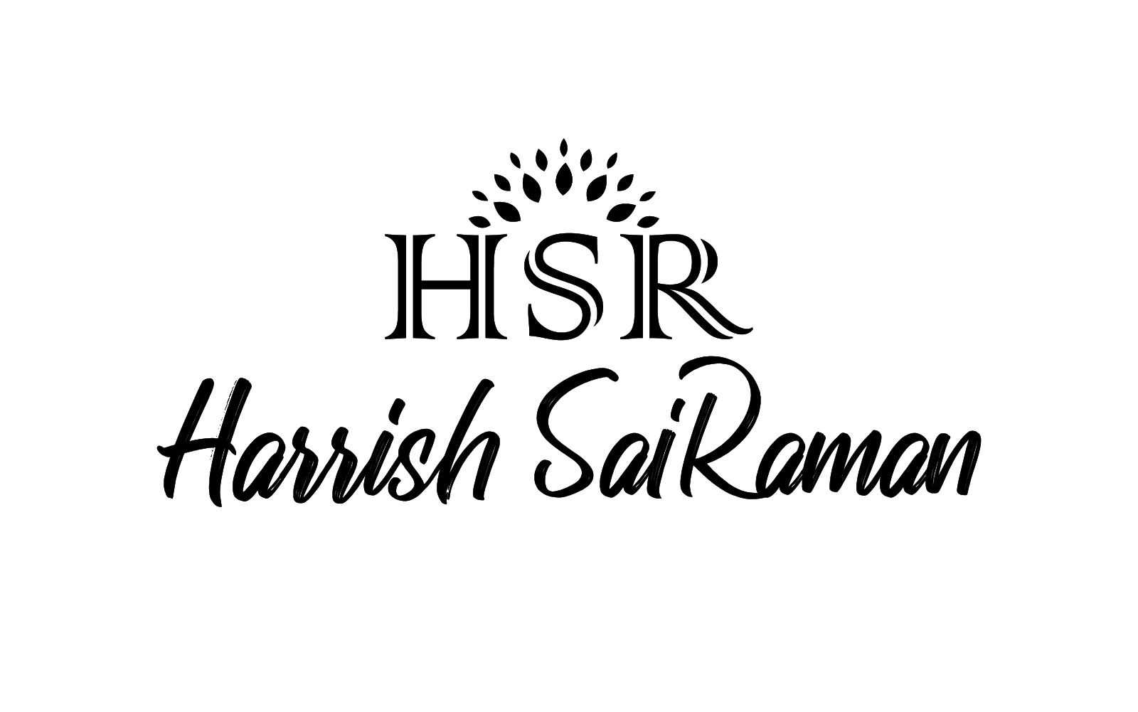 Harrish Sai Raman Logo Black